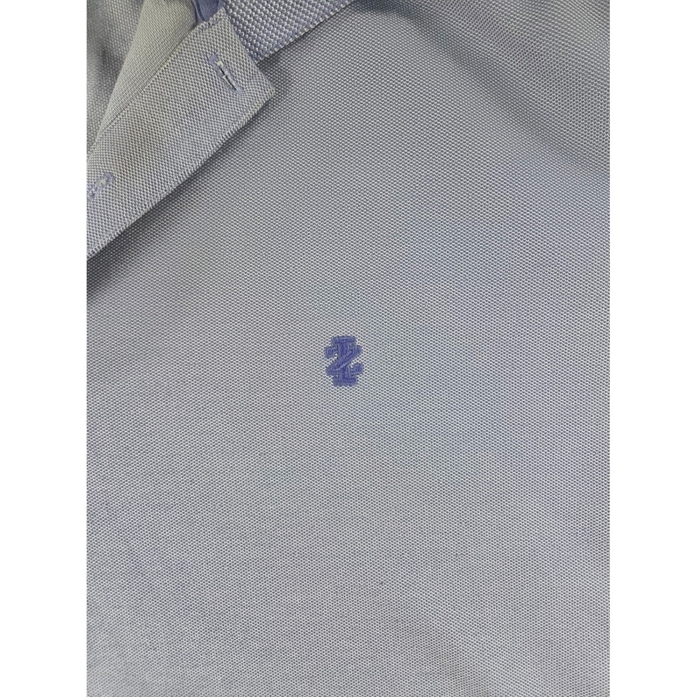 IZOD Performance Mens Short Sleeve Pique Polo Shirt Light Blue Large - Picture 3 of 6